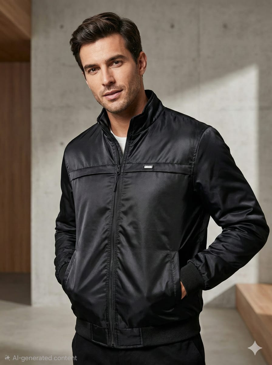 Being Human Men’s Black UrbanShield Bomber Jacket